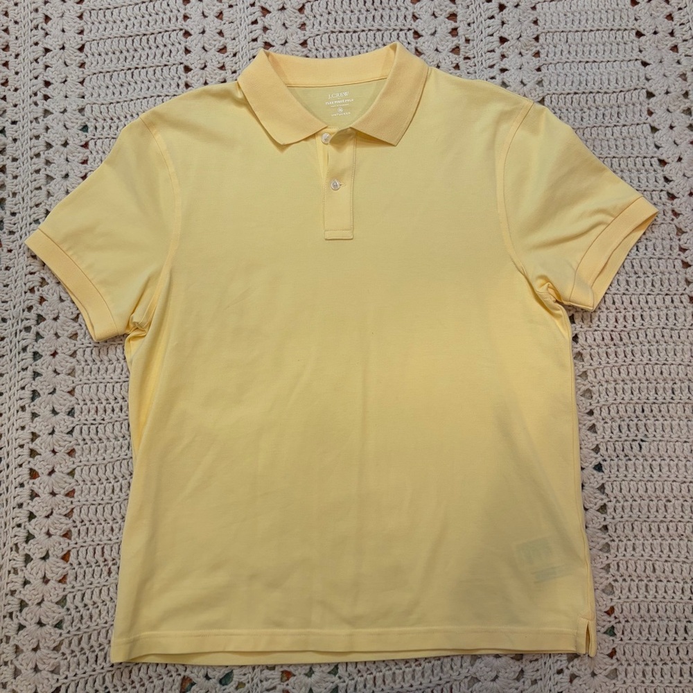 J. Crew Factory Men's Yellow Flex Pique Polo Size Small Like New